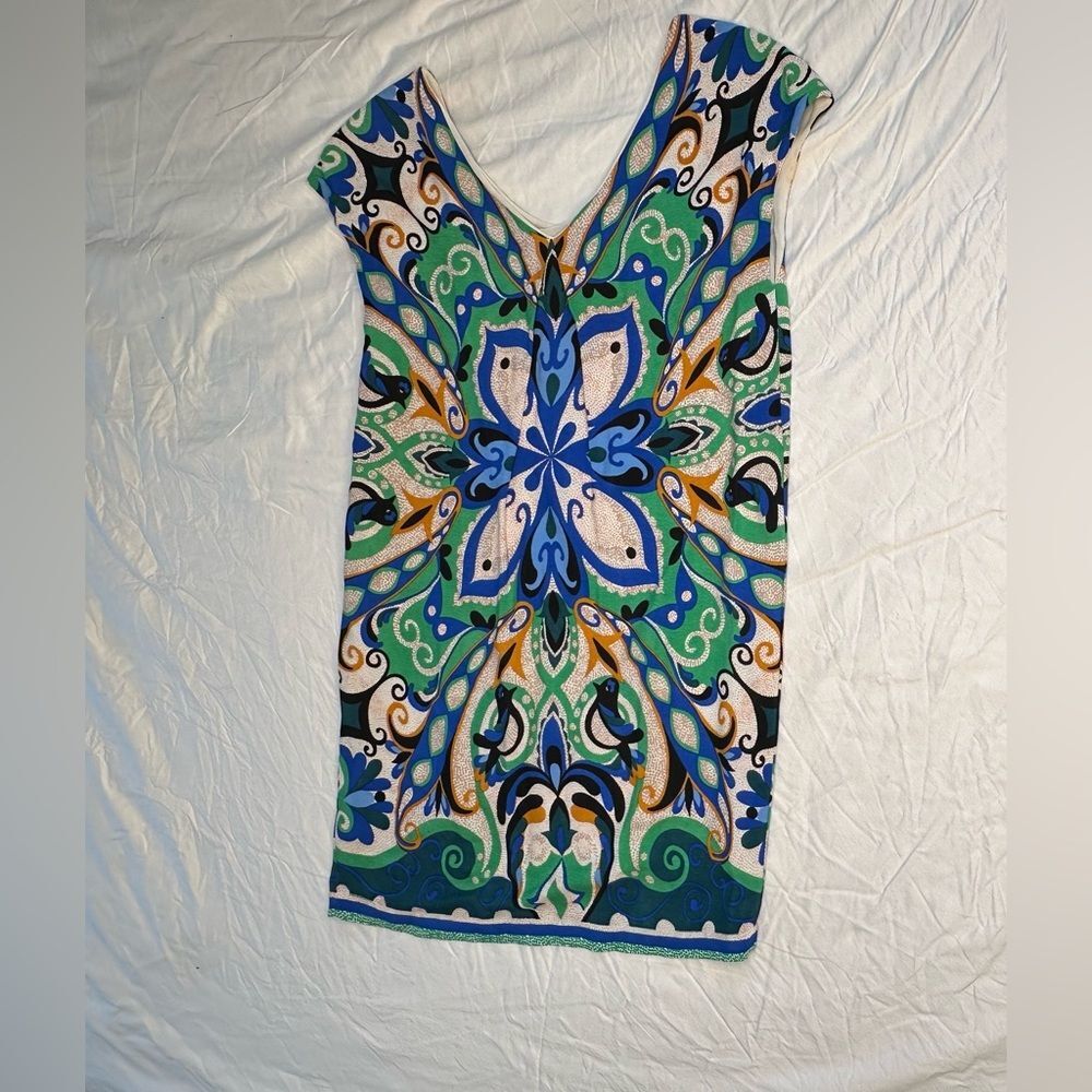 Maeve Folksong Shift Dress XS Anthropologie Bohemian Bird Print Lined EUC - Picture 11 of 11